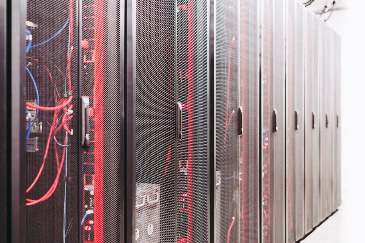 System with various wires managing access to centralized resource of server in data center